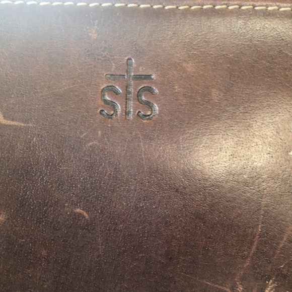 STS RANCHWEAR brown genuine leather handbag. - Picture 2 of 14
